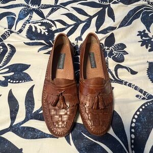 Men’s Brown Leather Loafers with Tassels